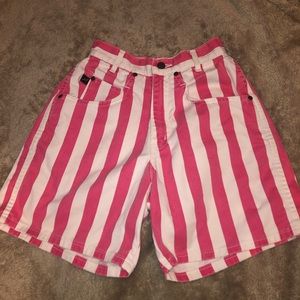 Vintage 80’s striped high rise shorts - Size 3
